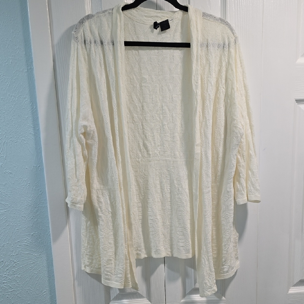Jason Maxwell Ivory Knit Cardigan